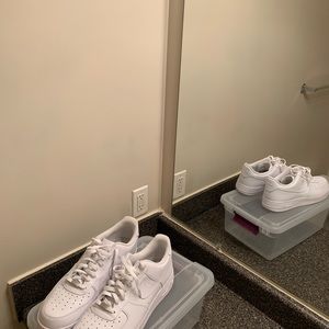 White Nike Air Force one’s